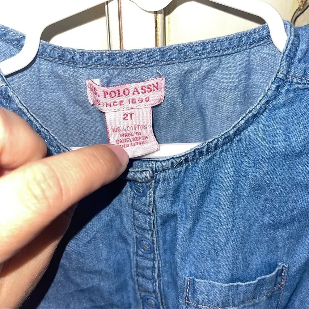 4/$25 - U.S. Polo Assn. Denim Girls Romper‎